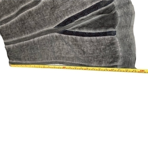 NWT 100% Linen Elie Tahari Lynelle Pleated Grey Midi Skirt - Picture 4 of 10